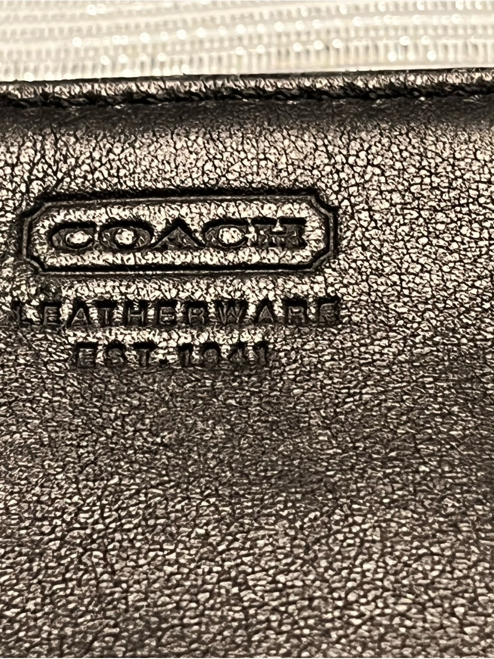 Coach Black Leather Zipper Closure Wristlet Coin Wallet Vintage NEVER USED - Picture 7 of 12